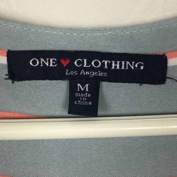 Brandy Melville romper/jumpsuit striped with belt button up Size O/S - Picture 8 of 8